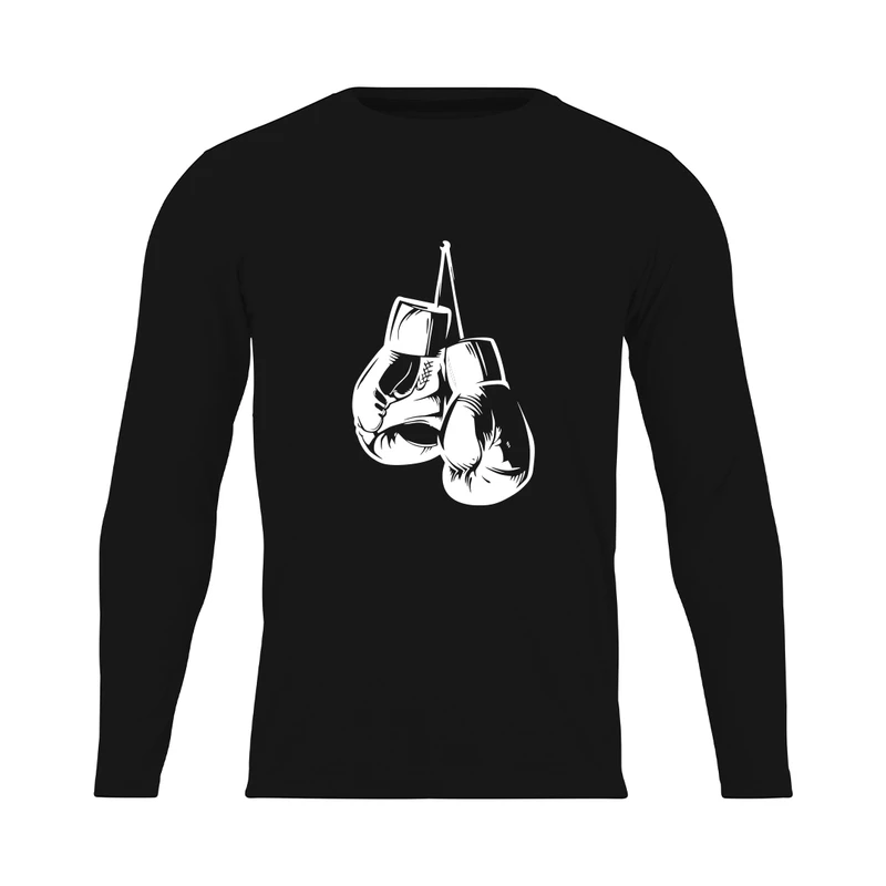 تی شرت آستین بلند مردانه مدل  boxing_NC1_0486_رنگ مشکی