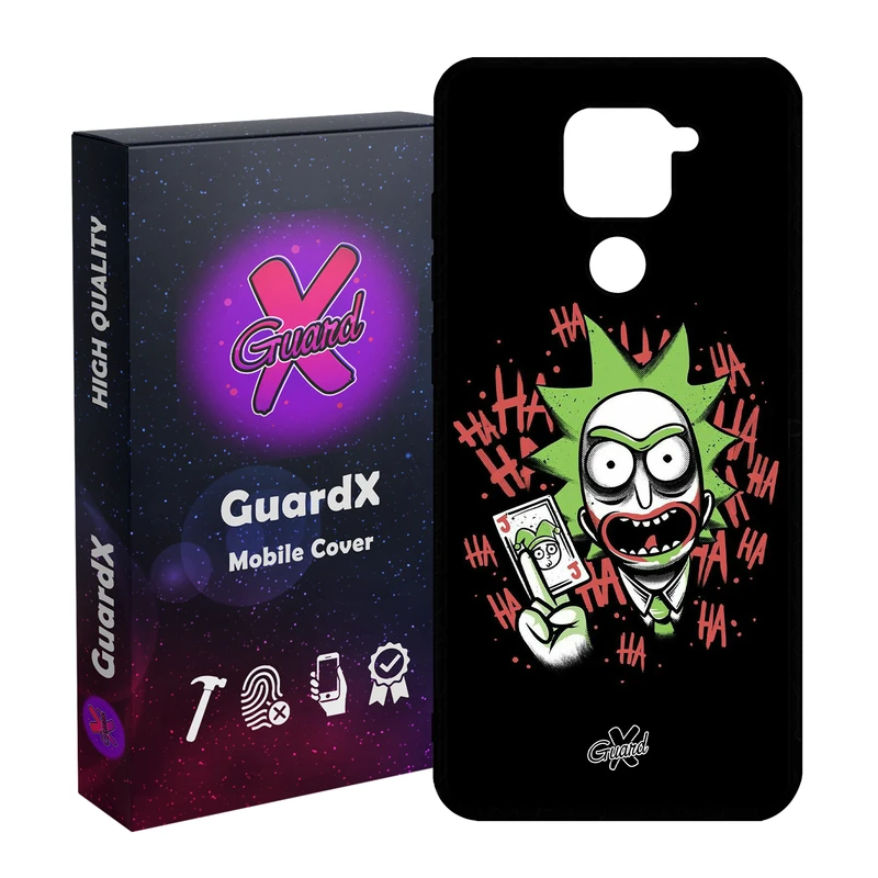 کاور گارد ایکس طرح Rick and Morty مدل Glass10151 مناسب برای گوشی موبایل شیائومی Redmi Note 9