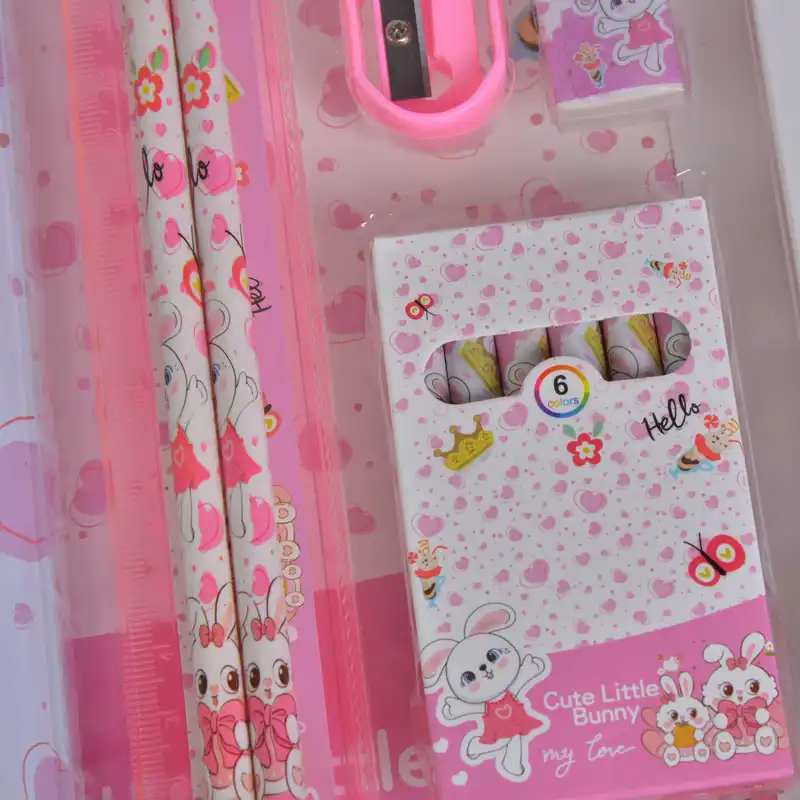 بسته لوازم تحریر مدل خرگوش کد CD-8015 مجموعه 7 عددی