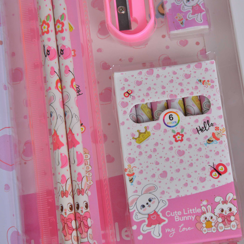 بسته لوازم تحریر مدل خرگوش کد CD-8015 مجموعه 7 عددی