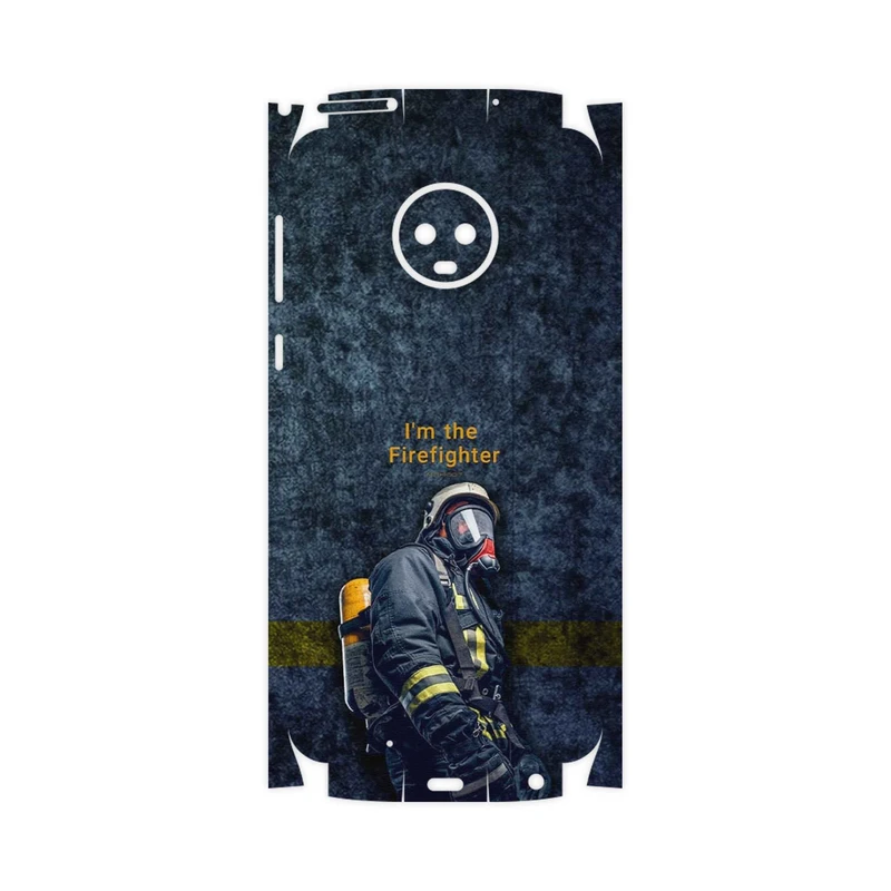 برچسب پوششی ماهوت مدل Firefighter-FullSkin مناسب برای گوشی موبایل موتورولا Moto G6