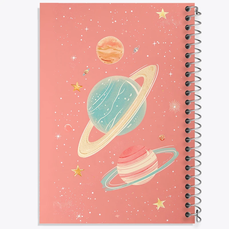 دفتر شطرنجی 50 برگ خندالو طرح کهکشان کد N2414