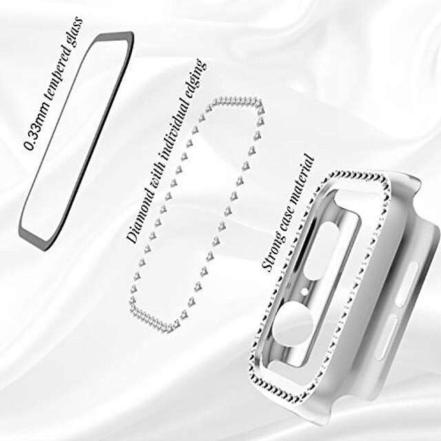کاور مدل Diamond-037 مناسب برای اپل واچ 44 میلی متری به همراه محافظ صفحه نمایش
