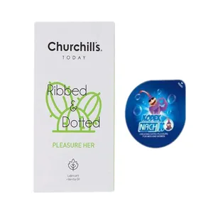 کاندوم چرچیلز مدل Ribbed & Dotted بسته 12 عددی به همراه کاندوم ناچ کدکس مدل بلیسر