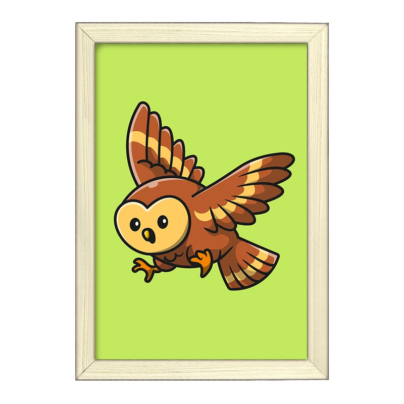 تابلو خندالو طرح حیوانات بامزه جغد کد 29650