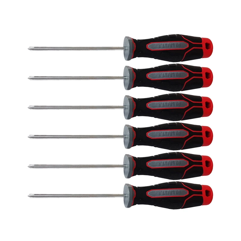 پیچ گوشتی چهارسو تیوان مدل AT - 4x100 مجموعه 6 عددی