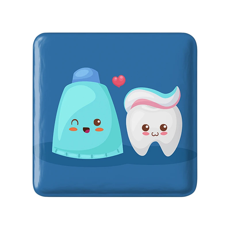 پیکسل خندالو طرح دندان و دندان پزشکی کودکانه مدل مربعی کد 36710