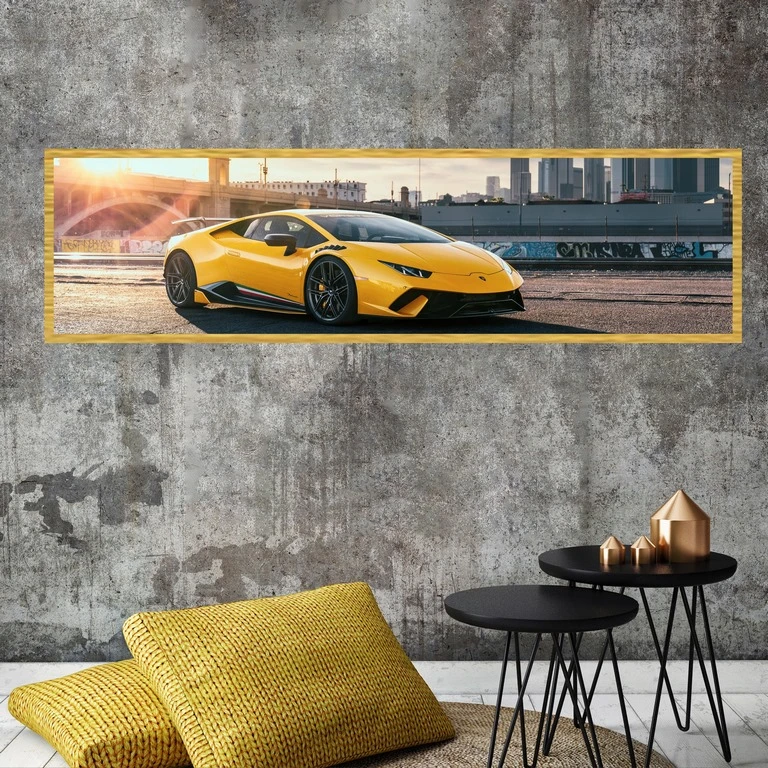 تابلو بکلیت طرح اتومیبل ماشین لامبورگینی مدل کشیده T-7878