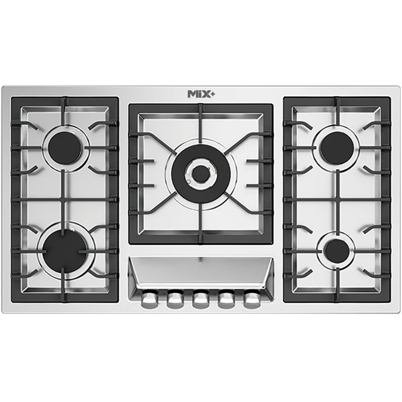 اجاق گاز استیل پنج شعله میکس پلاس مدل IS9505