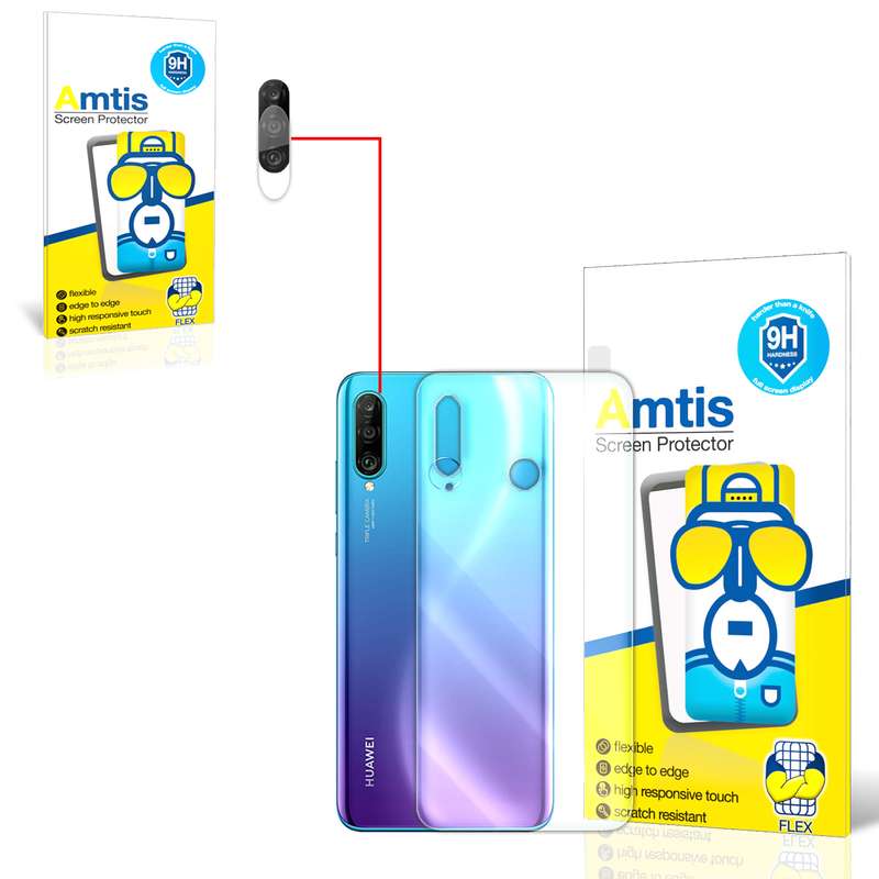 محافظ لنز دوربین امتیس مدل p30 lite مناسب برای گوشی موبایل هوآوی P30 LITE به همراه محافظ پشت گوشی