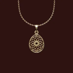 گردنبند طلا 18 عیار زنانه مدوپد مدل هندسی کد W2-1-1010