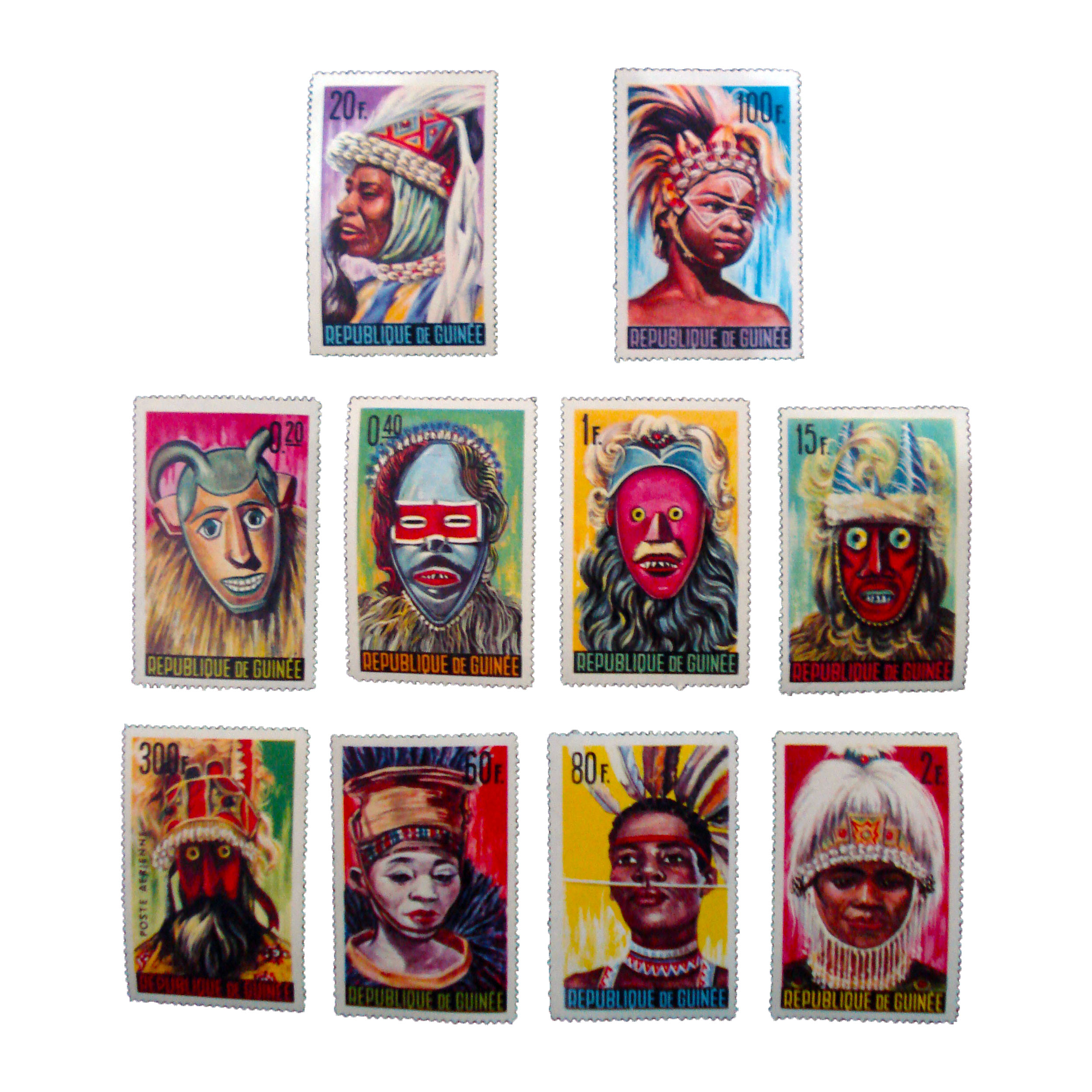 تمبر یادگاری مدل ملل کد aa-423 مجموعه 10 عددی