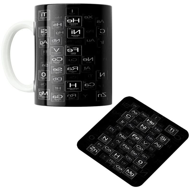 ماگ پادآفرین مدل اتم کد 484 به همراه زیر لیوانی