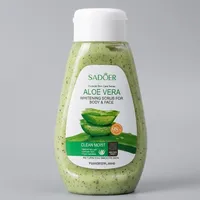 ژل اسکراب صورت و بدن سادور مدل Aloe Vera مناسب برای انواع پوست وزن 300 گرم