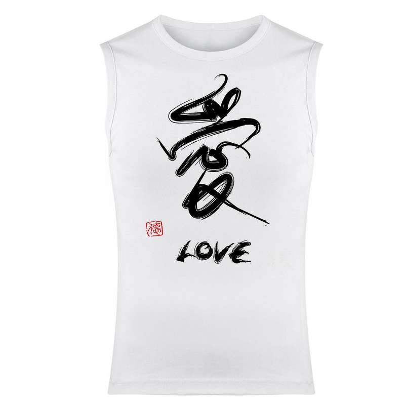 تاپ مردانه مدل LOVE کد 85 رنگ سفید