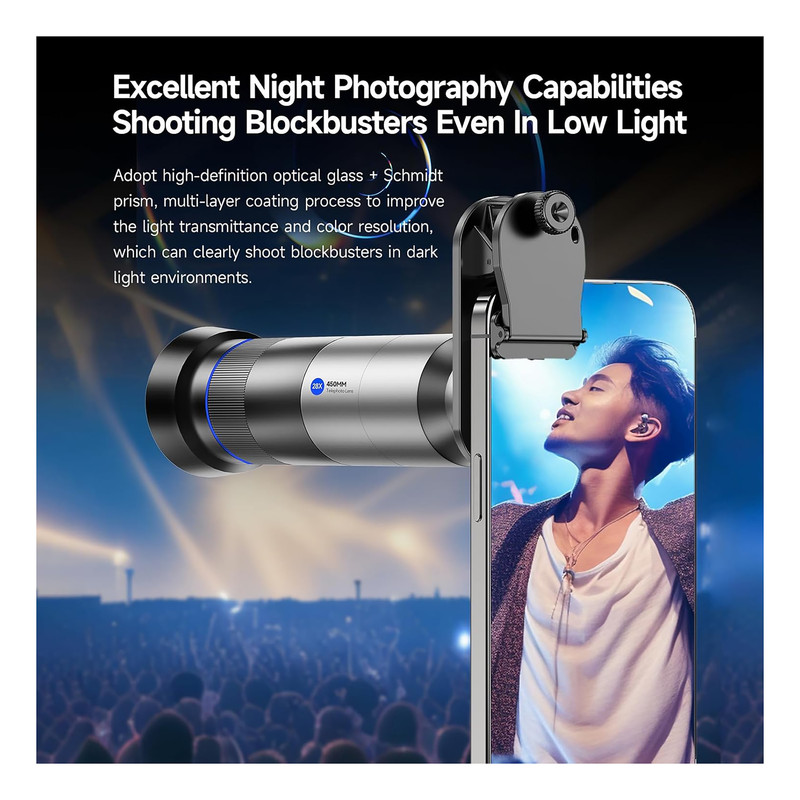 لنز دوربین مارتویسن مدل TELEPHOTO LENS 450MM 28X مخصوص دوربین شرکت  پاناسونیک، سامسونگ، سونی
