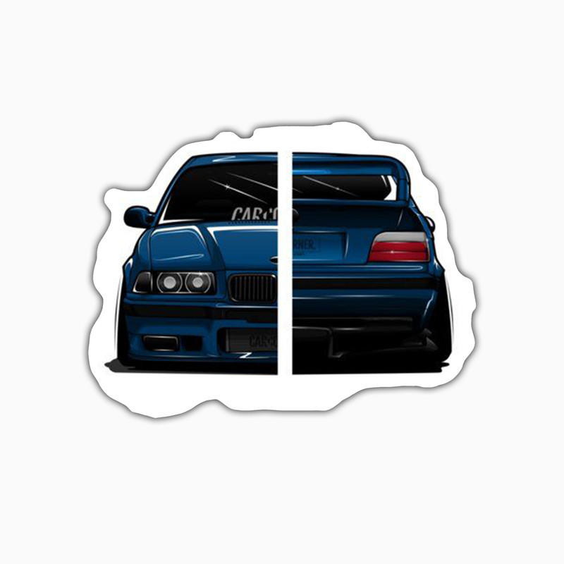 استیکر لپ تاپ و موبایل بووم طرح ماشین مدل BMW M3 کد ZX011
