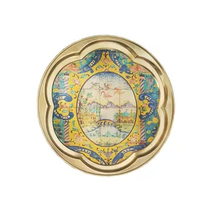 سینی برنجی مدل گردش در گلدشت کد VT-005