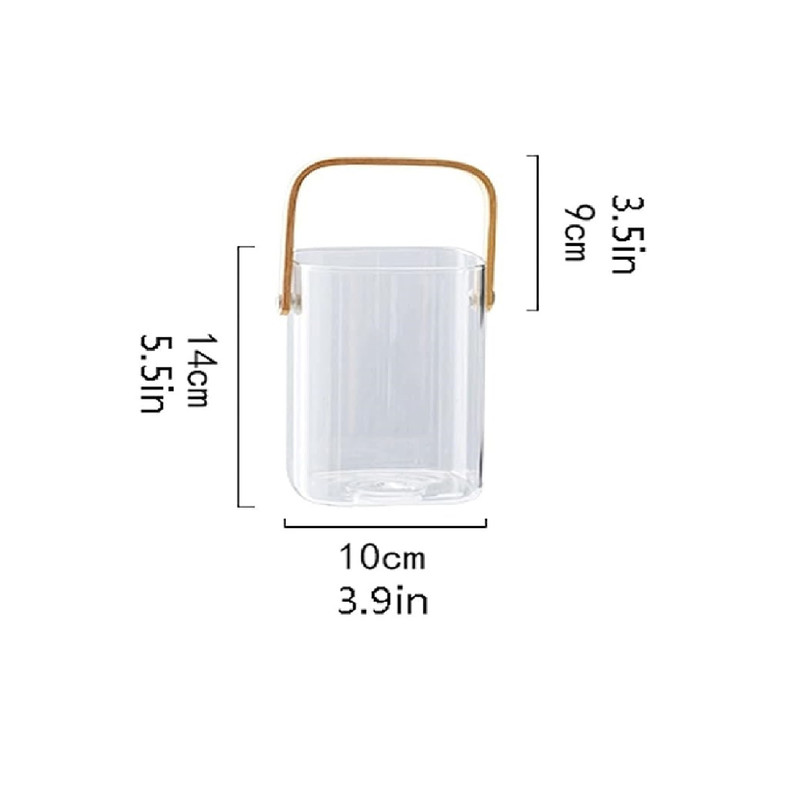 ظرف یخ مدل مربع دسته بامبو کد 1369n at1530