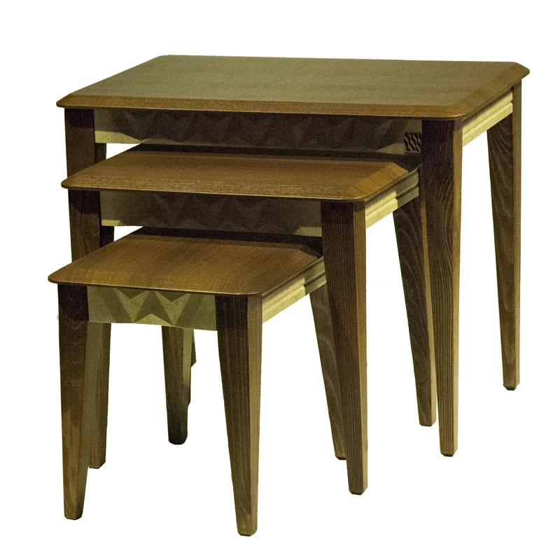 میز عسلی دکورسی مدل ST-305 مجموعه 3 عددی