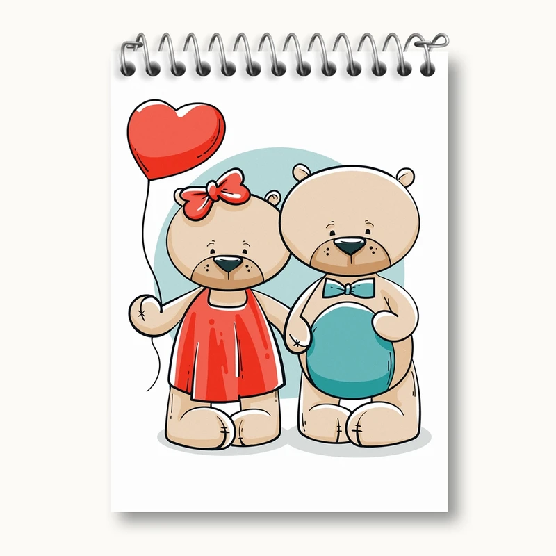 دفتر یادداشت 50 برگ خندالو مدل خرس کد 26204