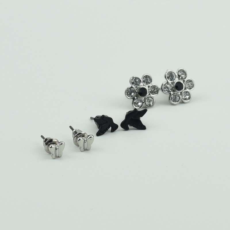 گوشواره زنانه مدل 632422 مجموعه سه عددی