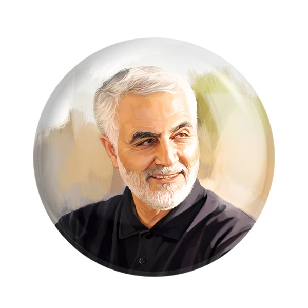 مگنت خندالو طرح سردار قاسم سلیمانی کد 12595