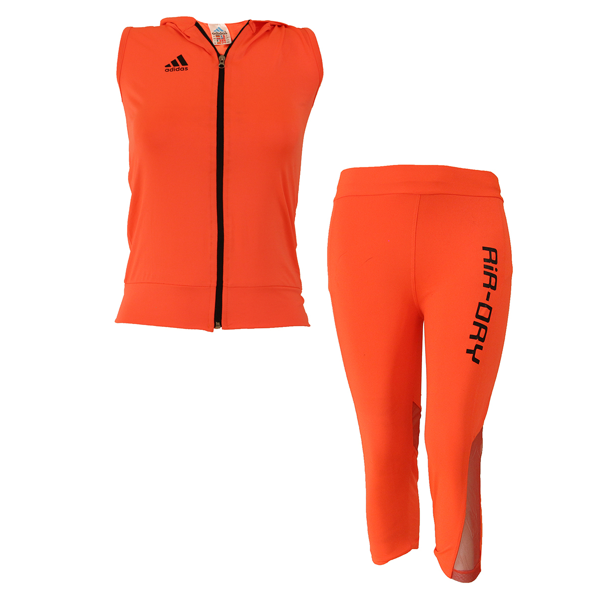 ست تاپ و شلوارک ورزشی زنانه مدل زیپ دار A214