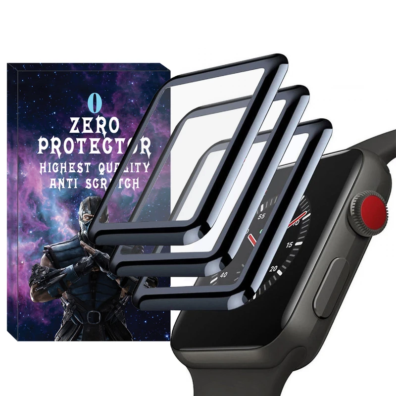 محافظ صفحه نمایش نانو زیرو مدل PMA-ZR مناسب برای اپل واچ Series 7 Aluminum 45mm / Series 8 Aluminum 45mm / Series 9 Aluminum 45mm بسته سه عددی
