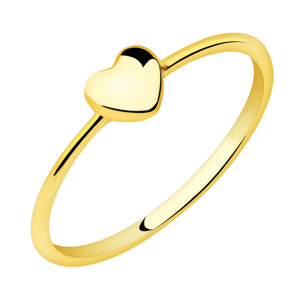   انگشتر طلا 18 عیار زنانه قیراط طرح قلب کد GH3308