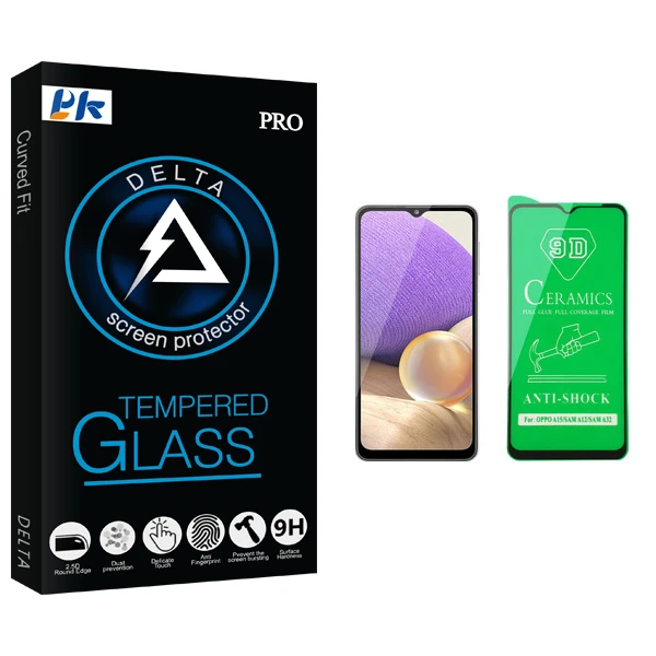 محافظ صفحه نمایش سرامیکی پی کی مدل Delta مناسب برای گوشی موبایل سامسونگ Galaxy A32
