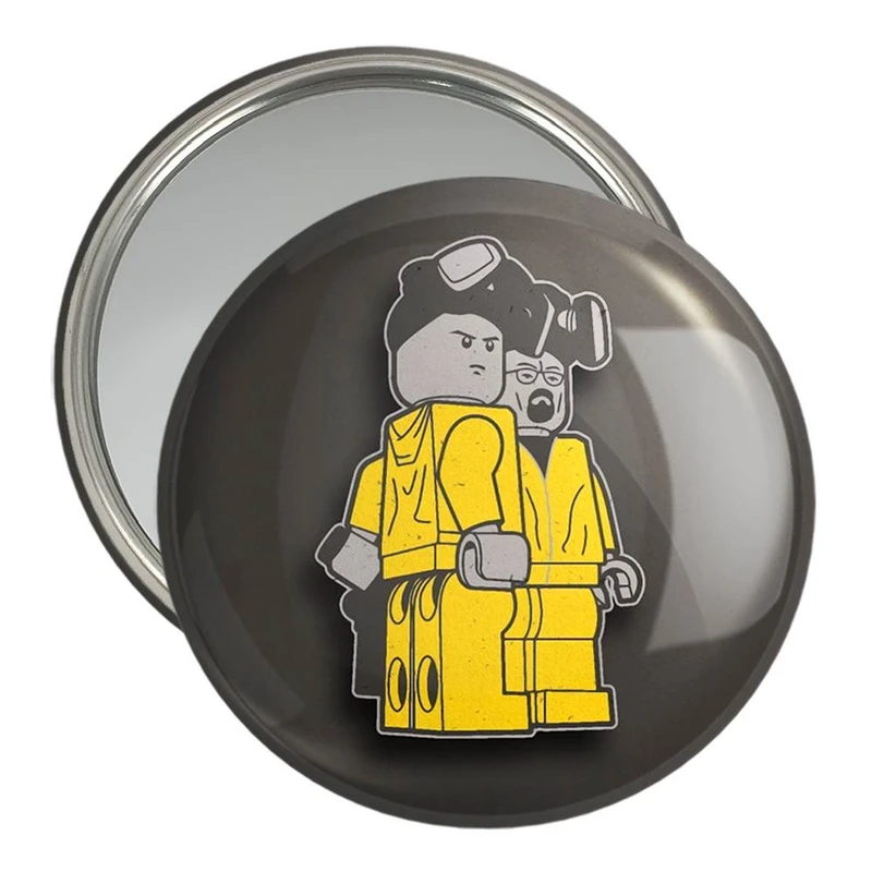 آینه جیبی خندالو مدل والتر وایت و جسی پینکمن سریال بریکینگ بد Breaking Bad  کد 13280