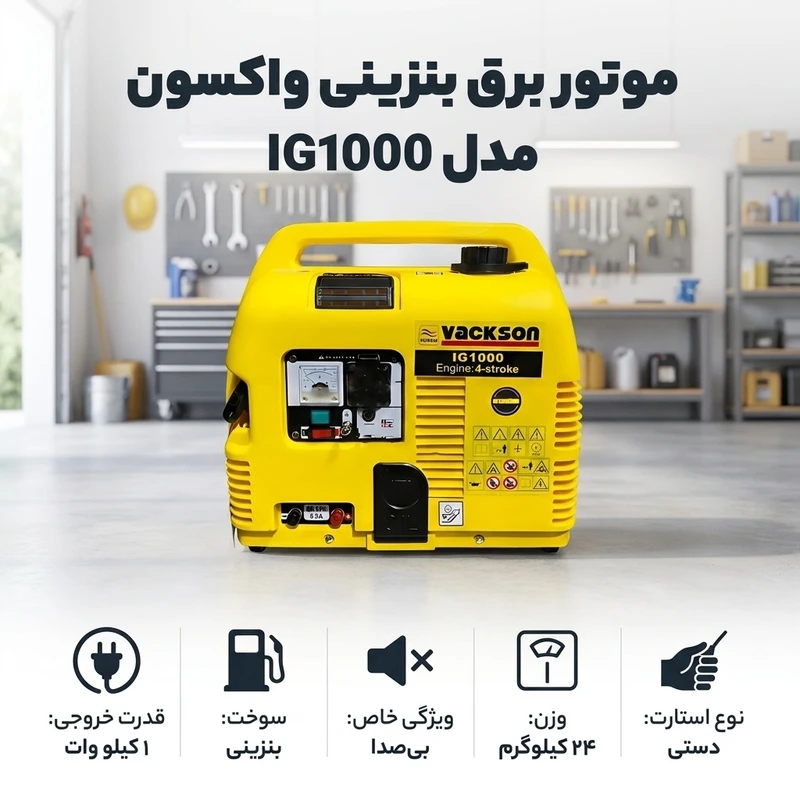 عکس شماره 2 : موتور برق بنزینی واکسون مدل ig1000