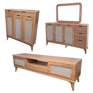 آینه و کنسول کد 225 به همراه میز تلویزیون و جاکفشی