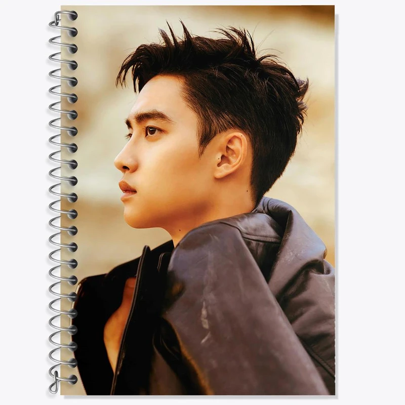 دفتر زبان 50 برگ خندالو مدل دو خط طرح کیونگسو گروه اکسو EXO کد 16777