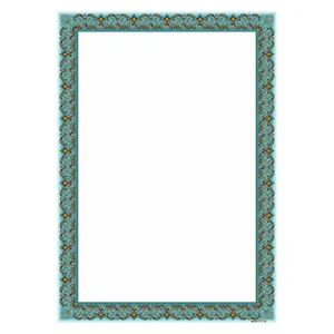 	 کاغذ تذهیب A4 خانه تذهیب طرح اژدری کد 0041 بسته 20 عددی