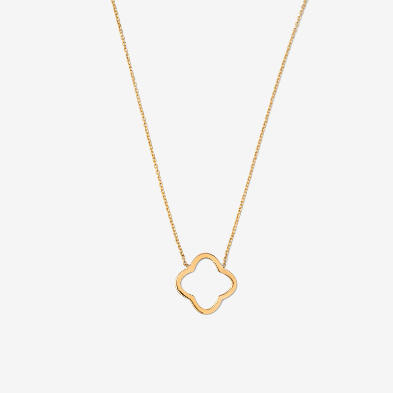 گردنبند طلا 18 عیار زنانه با زنجیر حلقه‌ای (فلامینگو) سایا گلد مدل ونکلیف wn1499