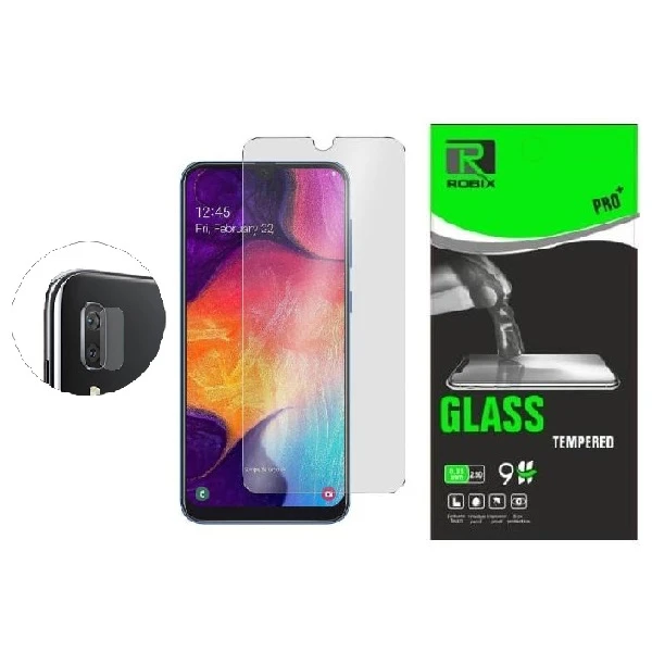 محافظ صفحه نمایش روبیکس مدلSA-A30 مناسب برای گوشی موبایل سامسونگ Galaxy A30 به همراه محافظ لنز دوربین