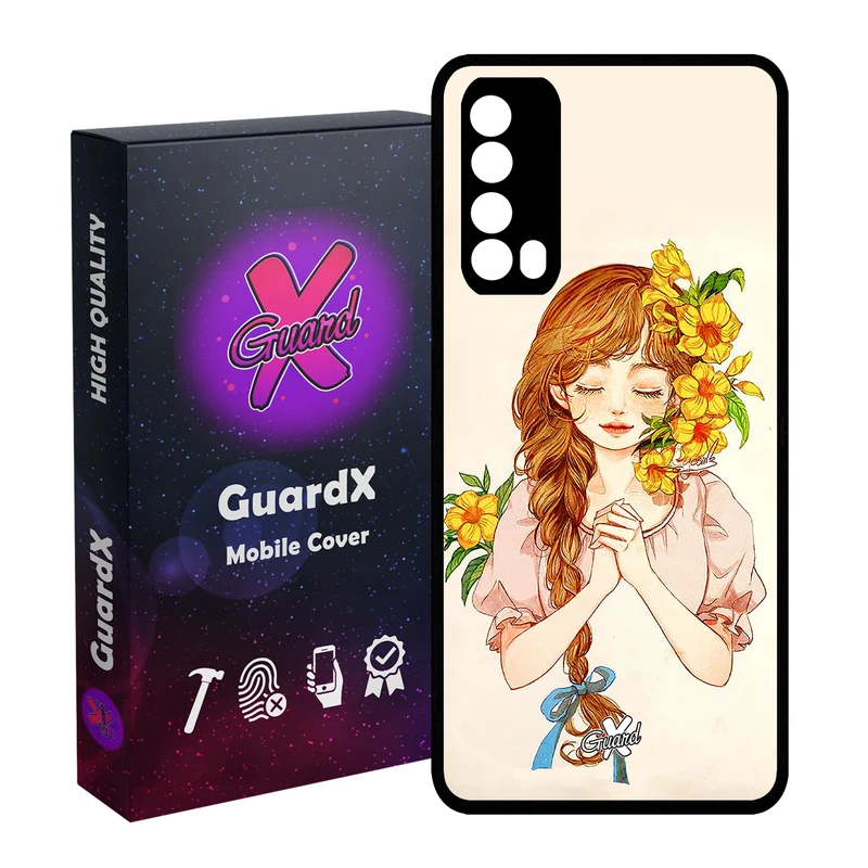 کاور گارد ایکس طرح دختر مدل Glass10317 مناسب برای گوشی موبایل هوآوی Y7A / P Smart 2021