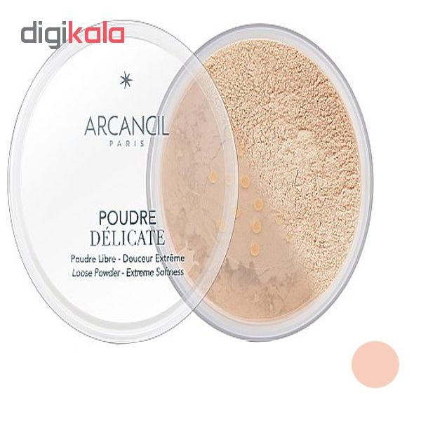 پودر تثبیت کننده آرایش آرکانسیل مدل poudre delicate شماره 001