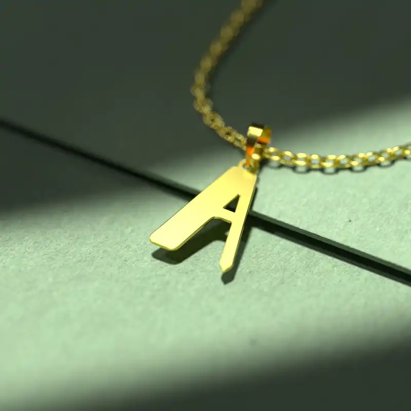 گردنبند طلا 18 عیار زنانه مدوپد مدل حرف A کد H3-1-1287