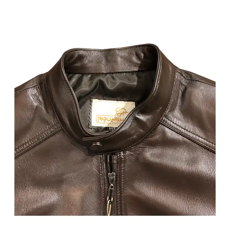 کت چرم مردانه سرزمین چرم مدل 2016 کد 151011 رنگ  قهوه ای