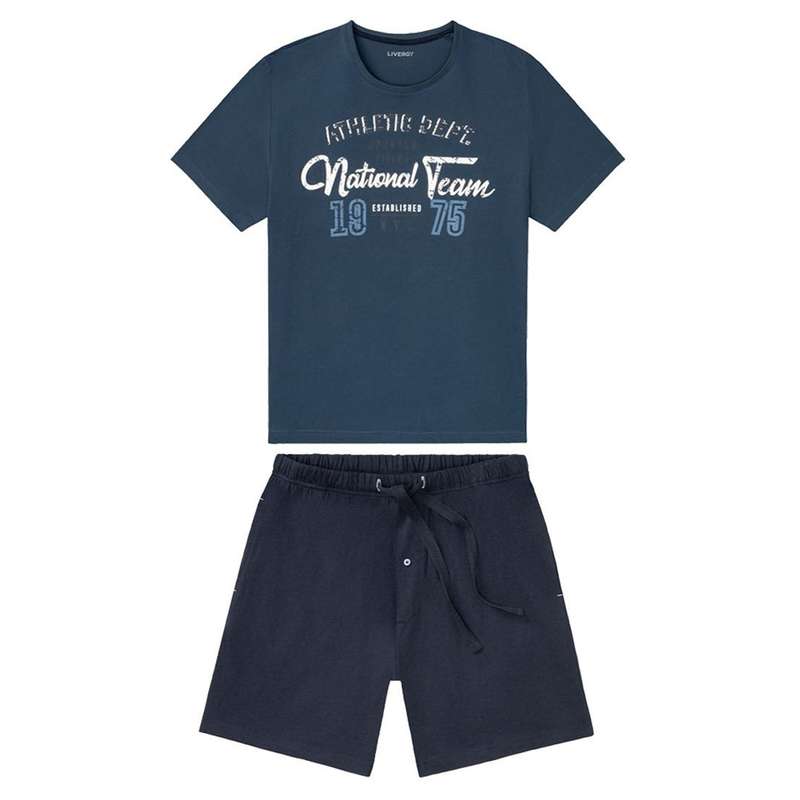 ست تی شرت و شلوارک مردانه لیورجی مدل 8549236