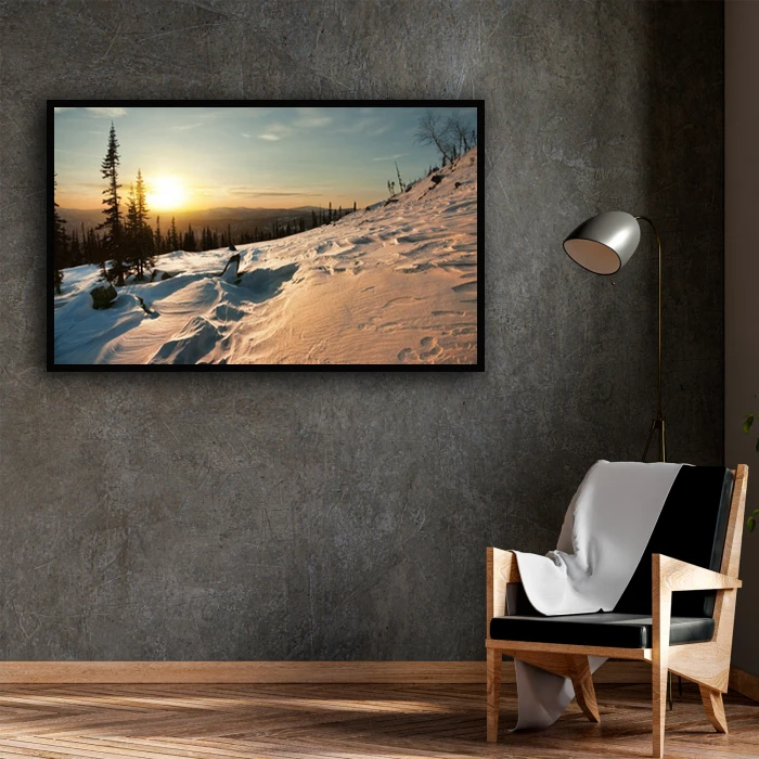 تابلو بکلیت طرح منظره کوهستان برفی مدل B-D1505