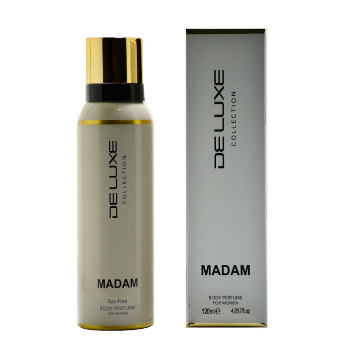 بادی پرفیوم زنانه دیلاکس مدل madam حجم 120 میلی لیتر