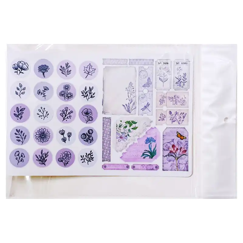 برچسب کاترینکا طرح برش خورده بولت ژورنال و اسکرپ بوک مدل A5 Flower stickers