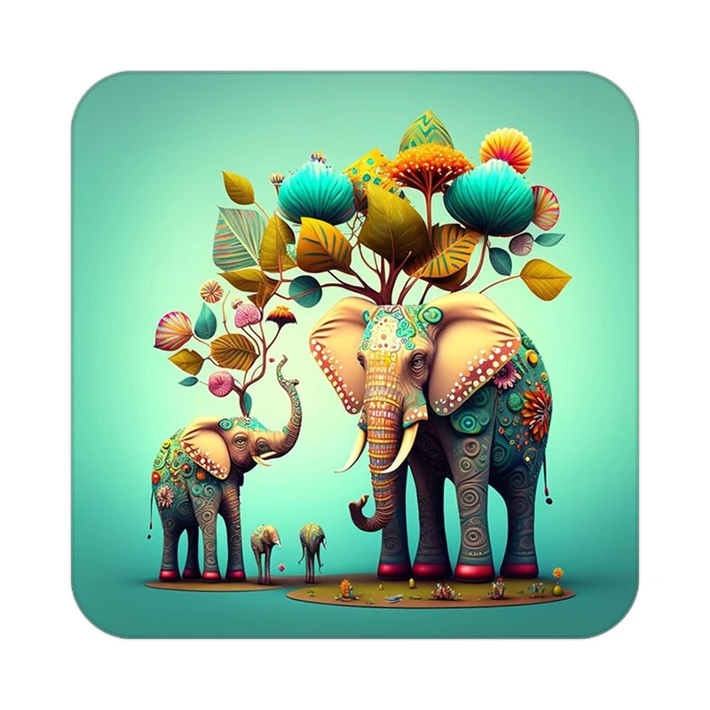 زیر لیوانی کاکتی طرح حیوانات رنگی مدل mp26165