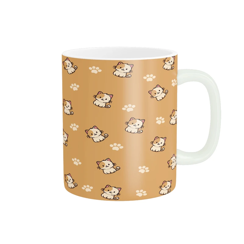 ماگ پاد آفرین مدل فانتزی طرح کارتونی گربه کیوت و بامزه کد p12108