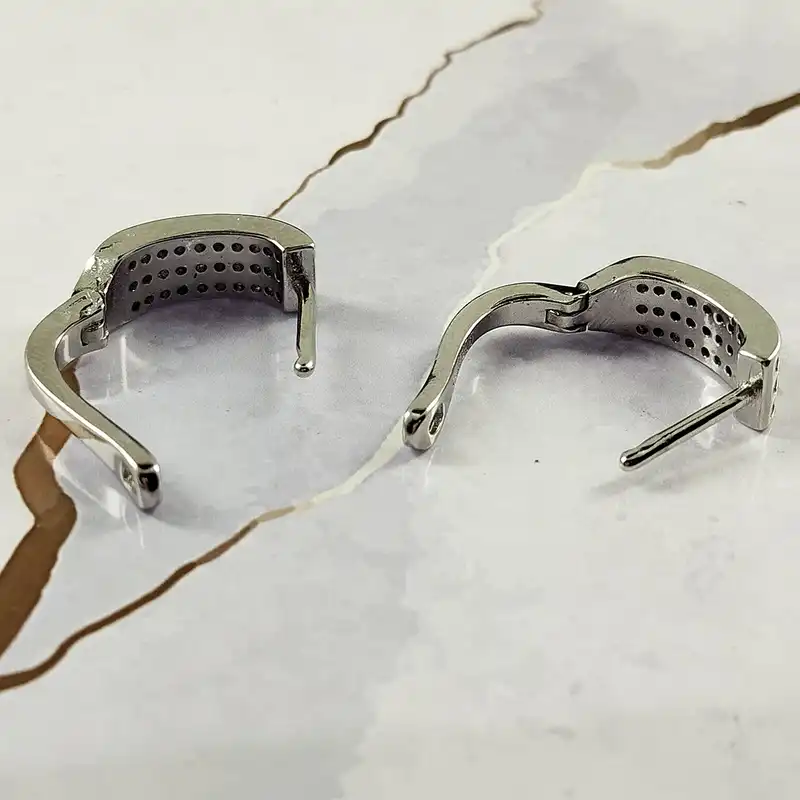 گوشواره نقره زنانه سلین کالا مدل حلقه ای کد 18