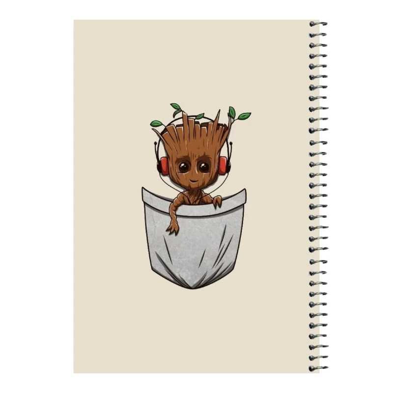 دفتر مشق 80 برگ اس جی مدل عروسک چوبی جیبی   